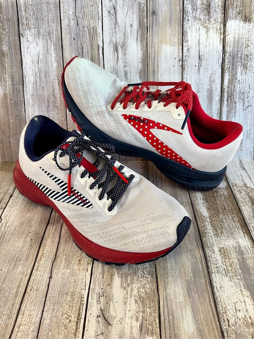 limited-edition Brooks Launch 7 "Run USA" (Patriotic Stars & Stripes) running